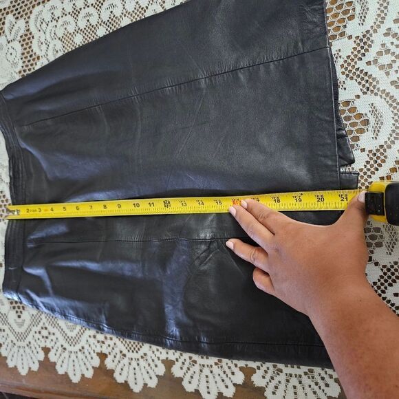 Anchor blue 100% leather skirt - Picture 11 of 11